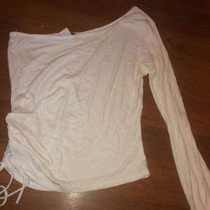 Cute off the shoulder long sleeve shirt